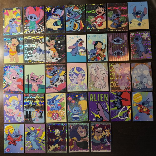Disney Stitch Panini Amazing Worlds Photocards mint set of 37