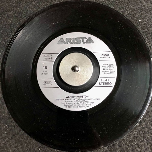 Whitney Houston Didn't We Almost Have It All vinyl 7" single, like new