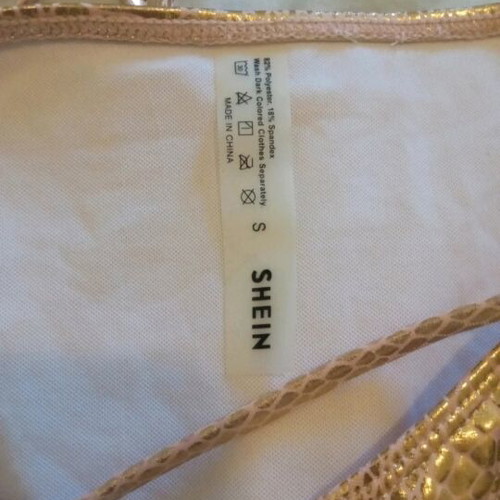 Shein bikini swimsuit new, gold croco color