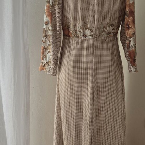 Vintage dress 1970s brown, used, size S