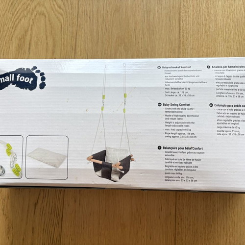 Child Swing new, beech wood and fabric for 18m+