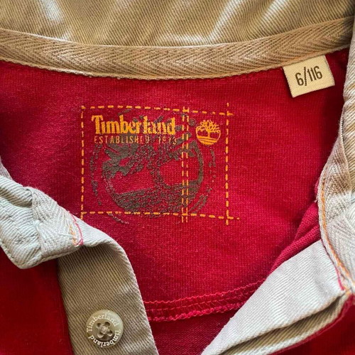 Timberland long sleeve rugby style shirt, size 6