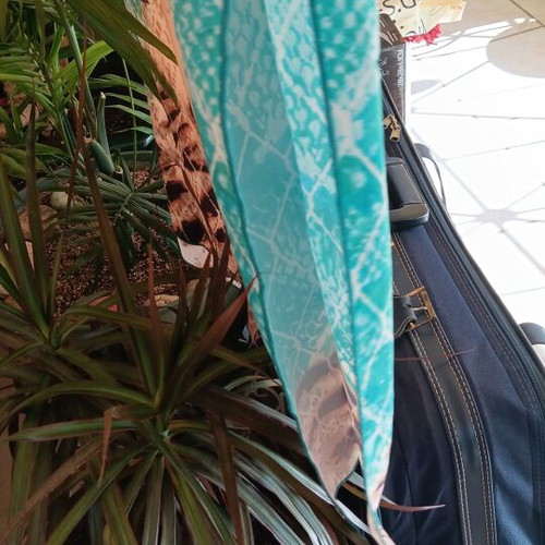 Kaftan new, size L, beige and turquoise