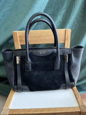 Tosca Blu handbag used, black, 33x19x10 cm