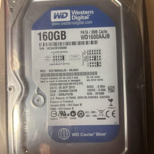 Western Digital Caviar Blue 160GB IDE/PATA WD1600AAJB new old stock