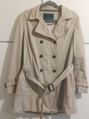 Γυναικεία καμπαρντίνα Zara Basic μπεζ σαν καινούργιο, XL