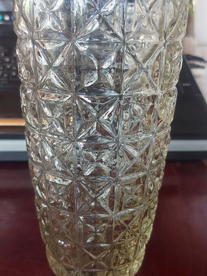 Glass antique vase embossed, like new, circa 1950-1960