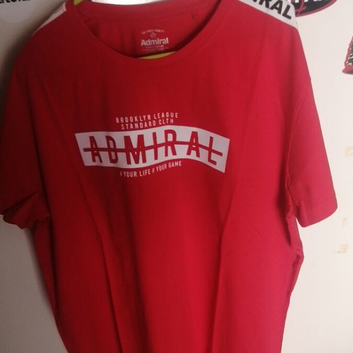 Admiral men's t-shirt XL new, red, 100% cotton