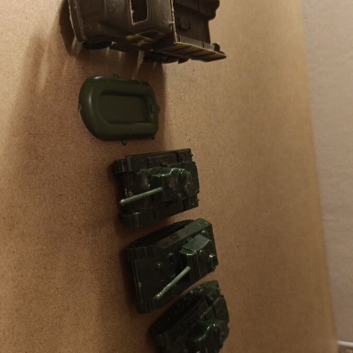 Military vehicles used, set of 5