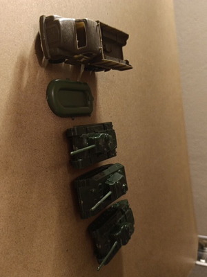 Military vehicles used, set of 5