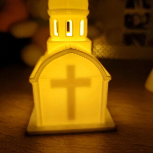 3D Printed Decorative LED Church Lamp New
