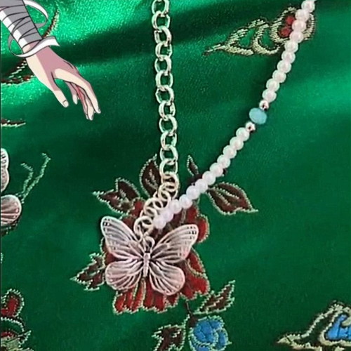 Xie Lian Inspired Butterfly Necklace Handmade, White and Silver
