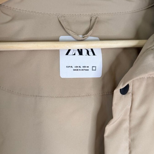 Zara XL beige men's jacket used, quilted light spring jacket