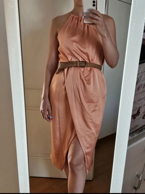 ASOS peach satin dress, size L, without belt