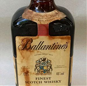παλιό μπουκάλι ουίσκι ballantines