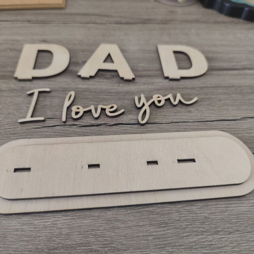 Wooden decorative stand Dad - I love you, new