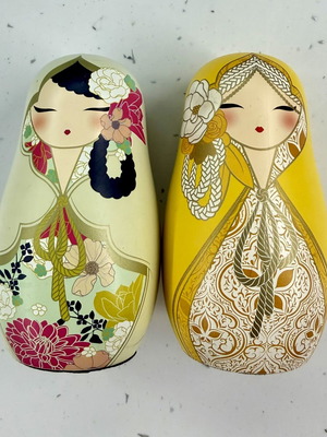 Kimmidoll Babushka collectible set of 2 figurines