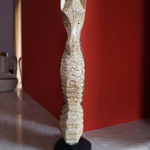 Wooden decorative seahorse new, handmade with batik fabric