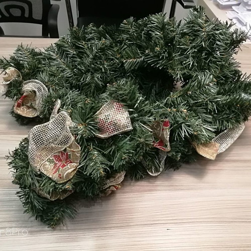Christmas decorative garland used 100x20cm green