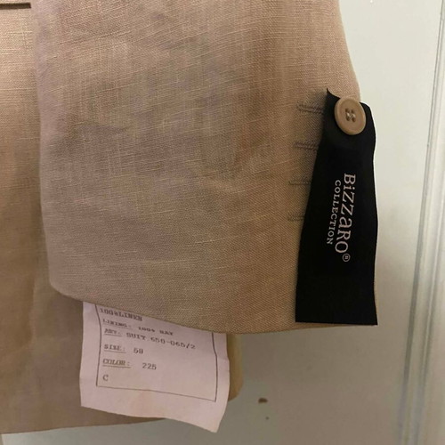 Bizzaro linen men's suit new, beige, size 58