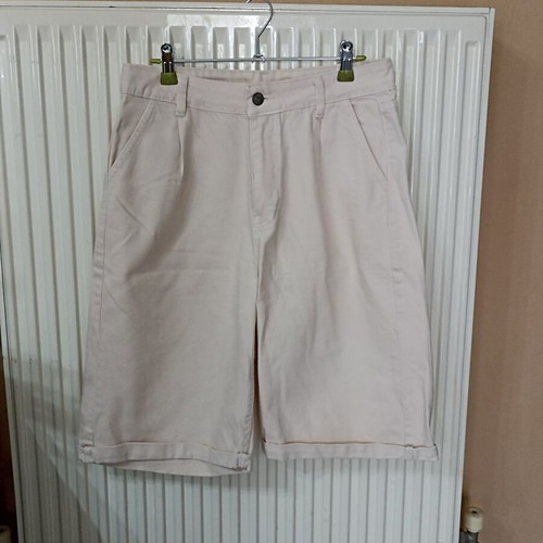 Women's cotton shorts, ecru, sizes S and M