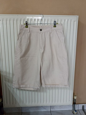 Women's cotton shorts, ecru, sizes S and M
