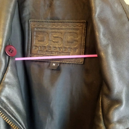 Leather women's jacket black like new, size M