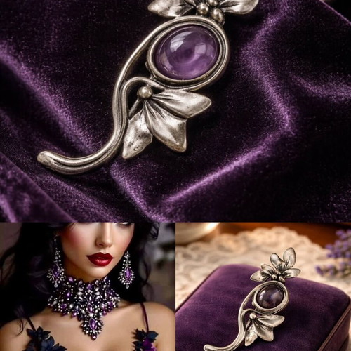 Handmade Silver Brooch used, Art Nouveau to Art Deco