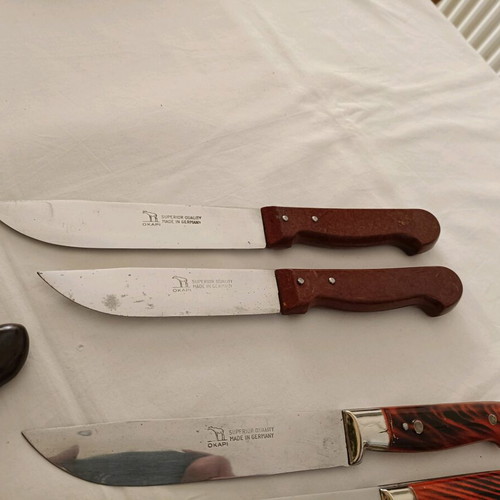 Collection of 12 old vintage Okapi knives from Germany like new