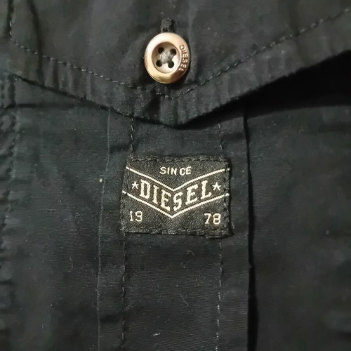 Diesel men's cotton shirt Large black like new