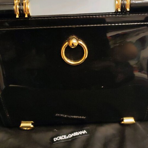 Dolce and Gabbana rubber bag used, black