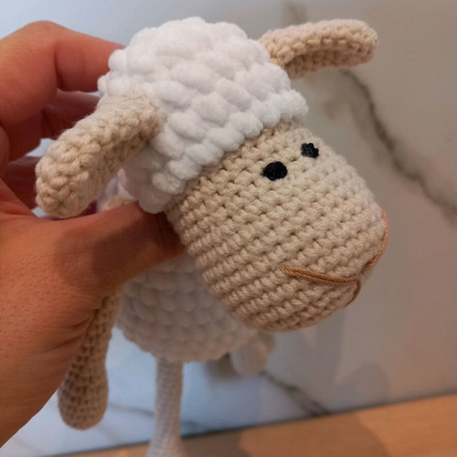 Amigurumi doll lamb 27 cm new, handmade knitted