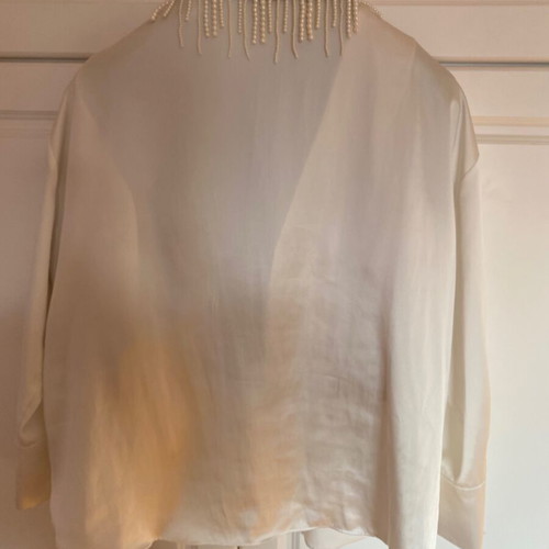 Satin shirt Zara like new, white, size L