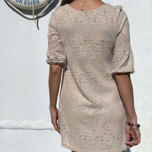 Wool dress like new, size S, beige
