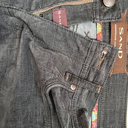Sand superstretch slim fit velvet pants like new, size XS, grey