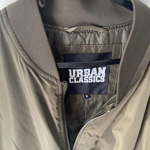 Urban Classics bomber jacket men size M like new, gray and green