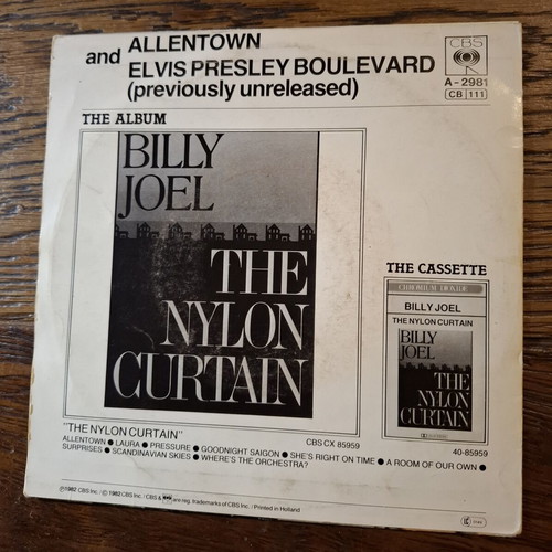 Billy Joel 45 RPM record like new