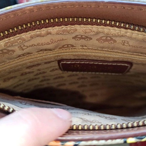 Braccialini crossbody bag like new, brown and multicolor