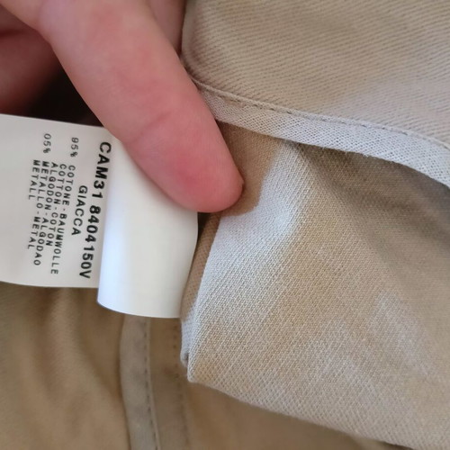 Women's jacket cotton beige like new, sizes small to large