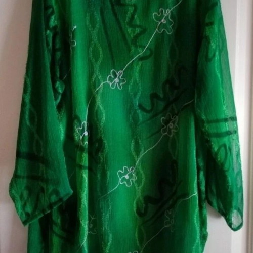 Green women's beach kaftani new, size XXL