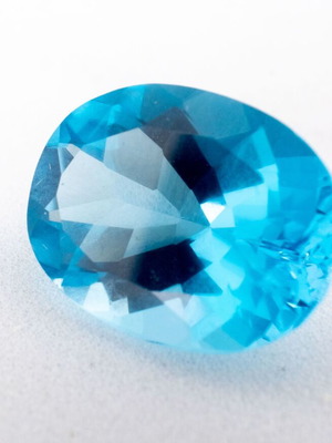Swiss Blue Topaz 10.04ct vivid IF flawless used gemstone