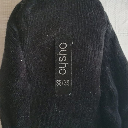 Oysho velvet slippers like new, black size 38