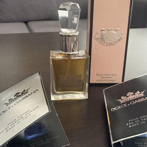 Juicy Couture women's perfume 30ml with Dolce Gabbana men's sample
