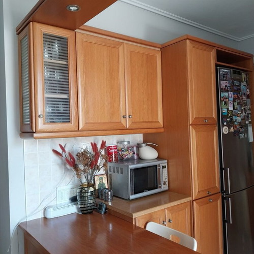 Kitchen cabinets used, classic design, solid wood, U-shape 2.7x3.0x2.3 m