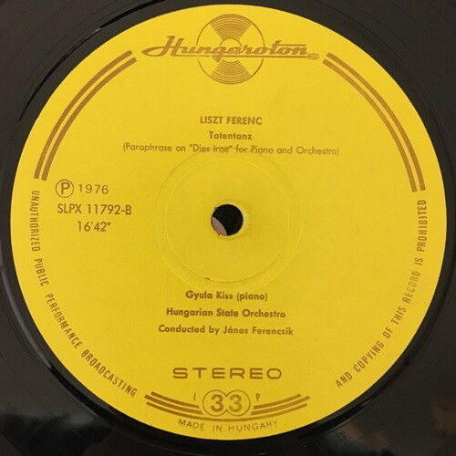 Liszt Piano Concerto In E Flat Major vinyl used