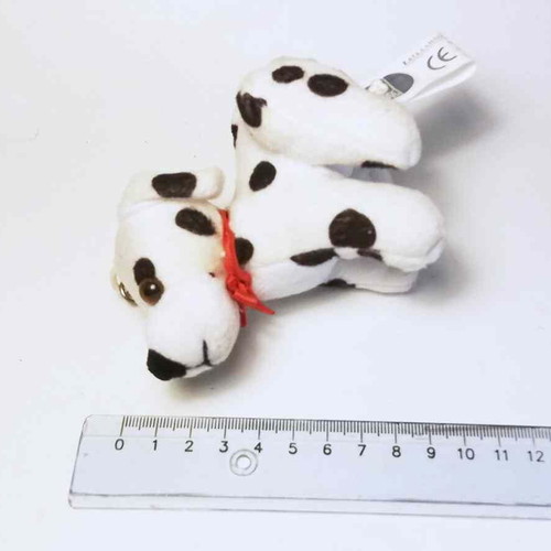 Dalmatian plush dog used, keychain