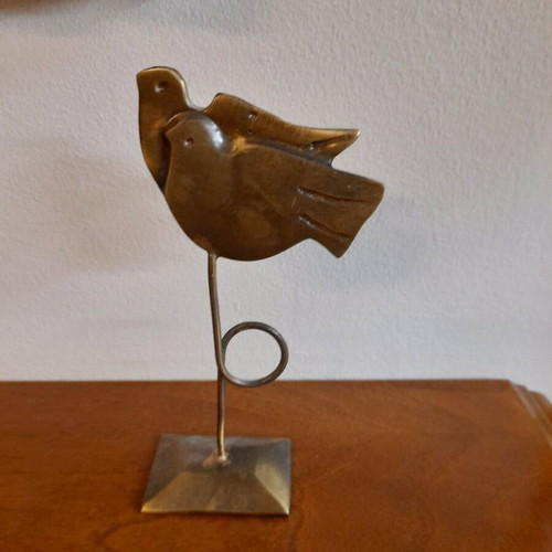 Decorative brass birds like new, height 17cm