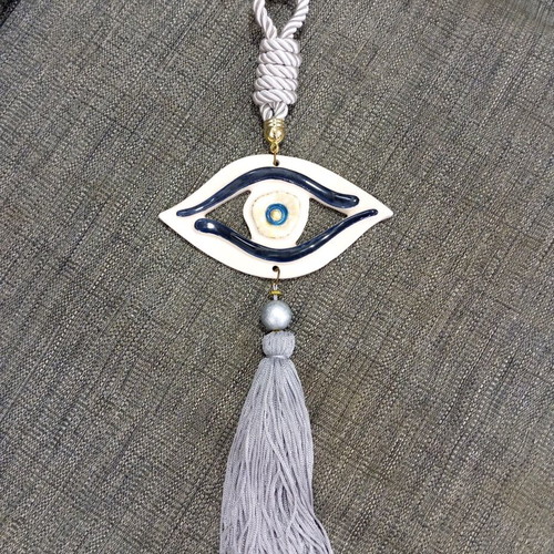 Handmade eye with enamel like new, large 42 cm