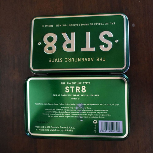 Green tin box like new