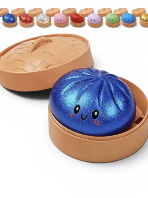 Taba World Mystery Bao Bun Dumpling squishy new, glitter colorful 4cm